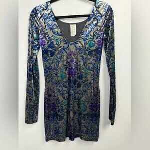 Free People Floral Bodycon mini dress size XS